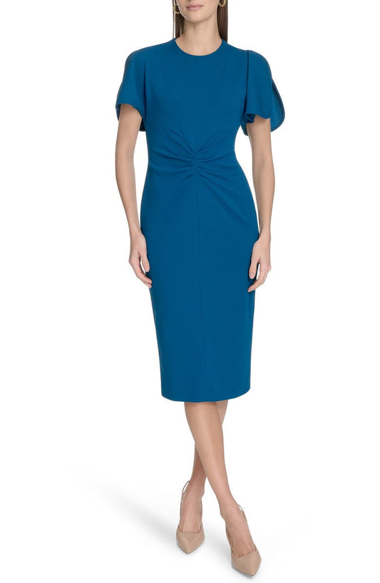 Ruched Front Sheath Dress