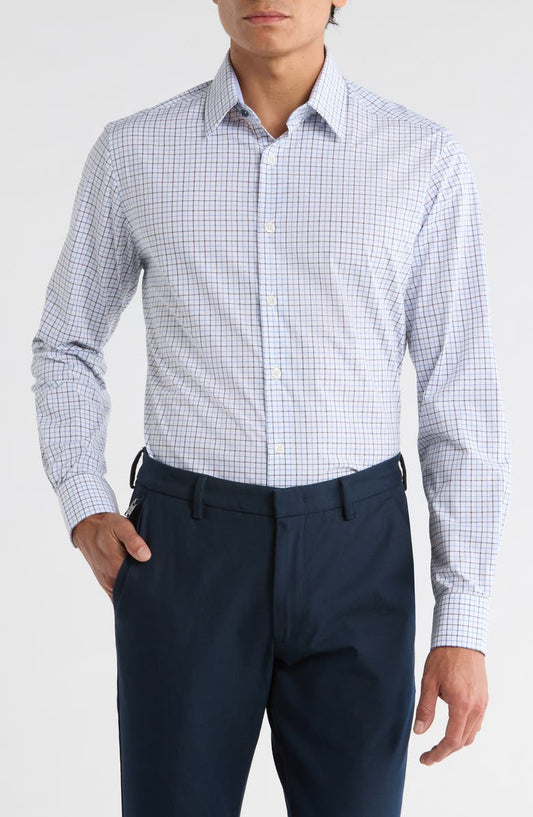 Check Print Slim Fit Dress Shirt
