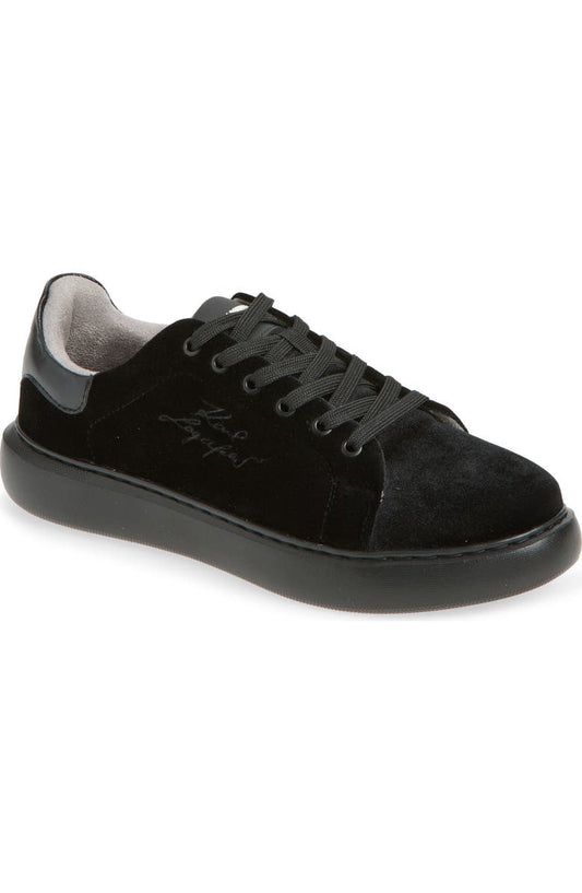 Embroidered Logo Velvet Sneaker (Men)