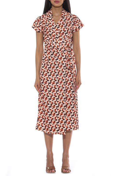 Vestido midi cruzado con sobrepelliz de Paris