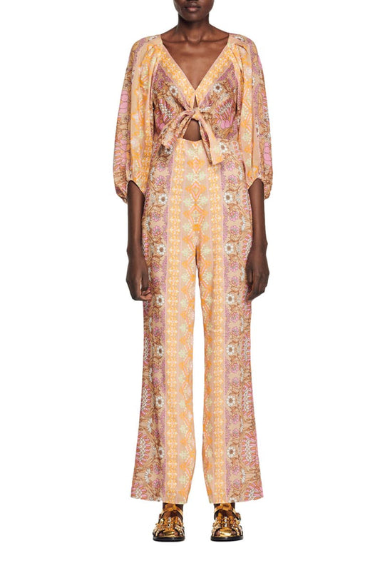 Dieppe Floral Linen Blend Jumpsuit