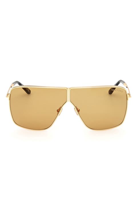 Huxley 68mm Oversize Navigator Sunglasses