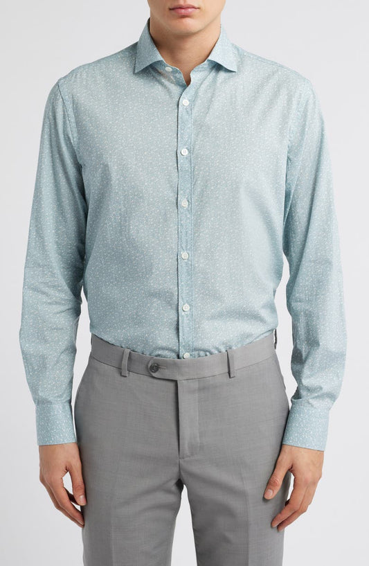Regular Fit Floral Cotton & Lyocell Dress Shirt