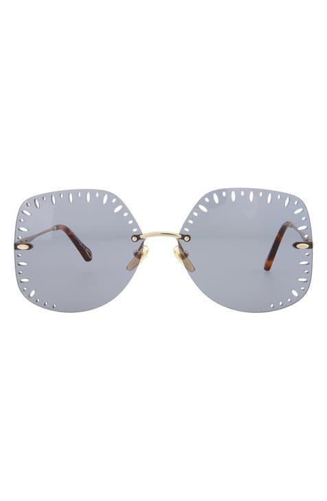 Gafas de sol geométricas oversize de 63 mm