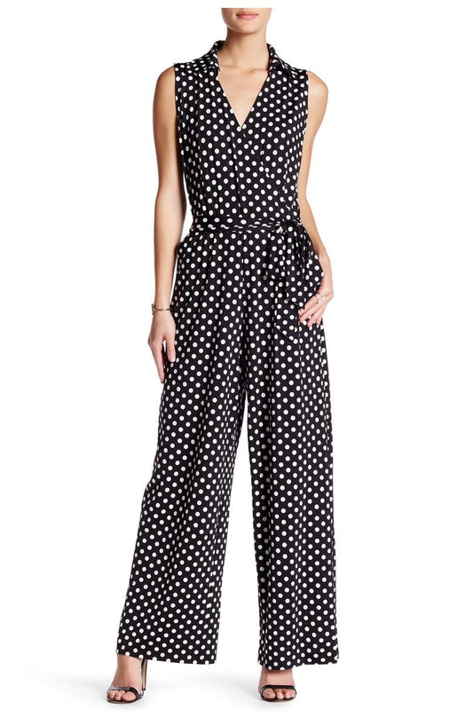 Sleeveless Faux Wrap Jumpsuit