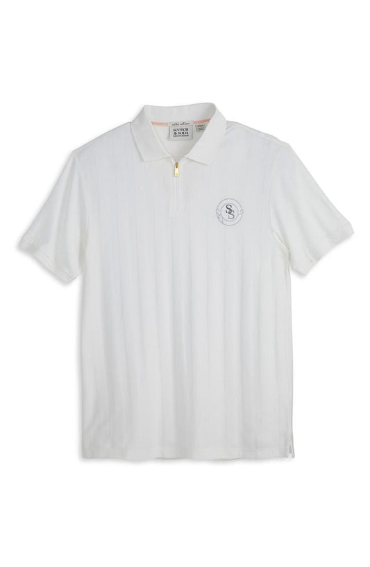 Popcorn Piqué Zip Polo