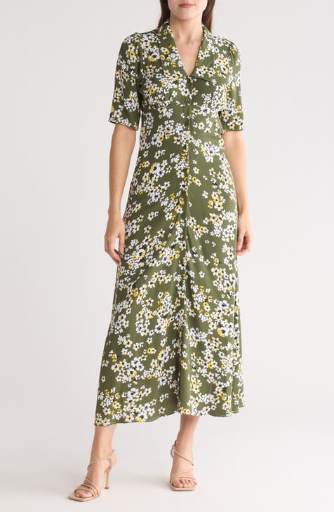 Vestido midi de crepé Isla