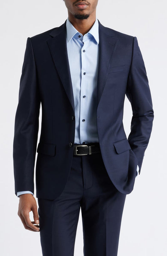 Matteo Slim Fit Navy Wool Sport Coat