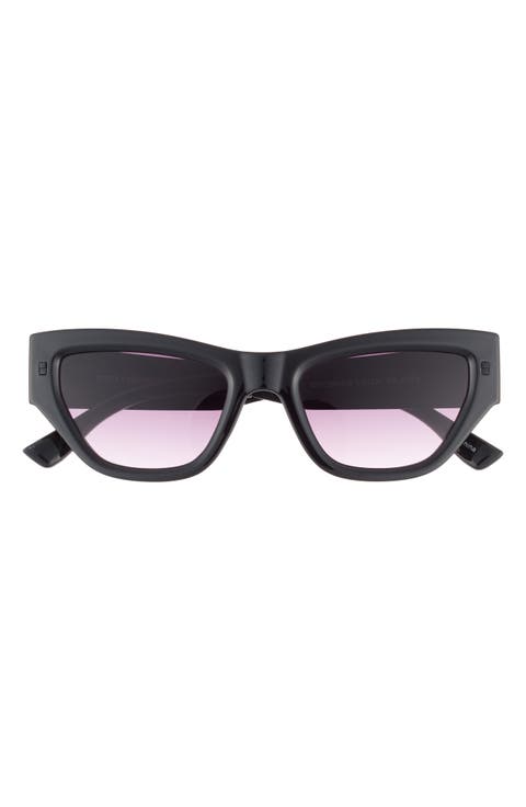 50mm Gradient Slim Cat Eye Sunglasses