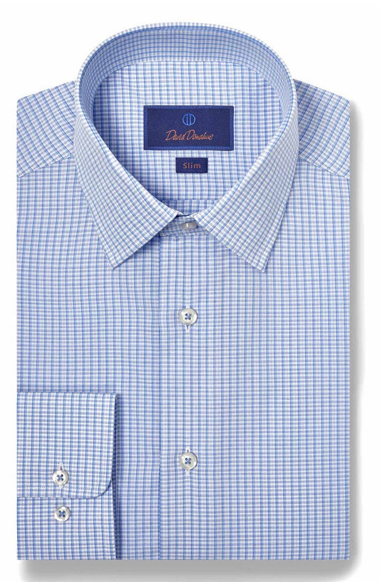 Slim Fit Poplin Check Dress Shirt