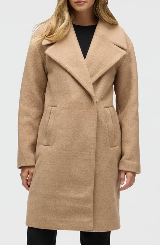 Notch Lapel Felted Coat