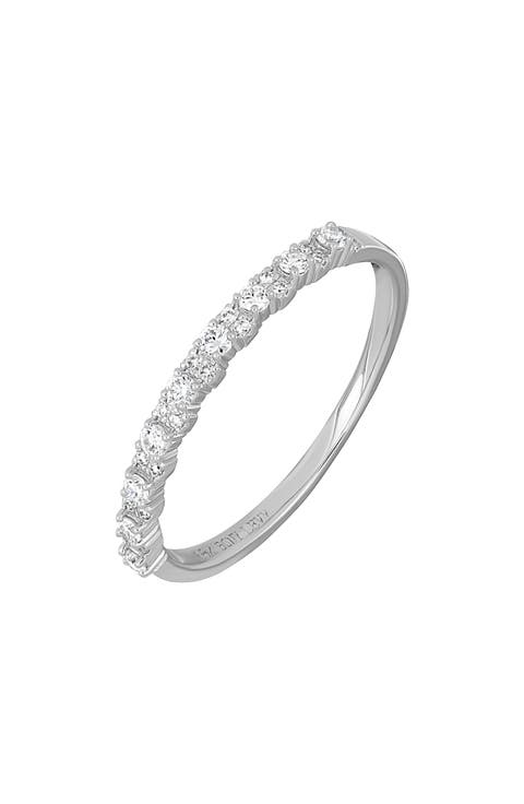 Mika 18K White Gold Diamond Stackable Ring