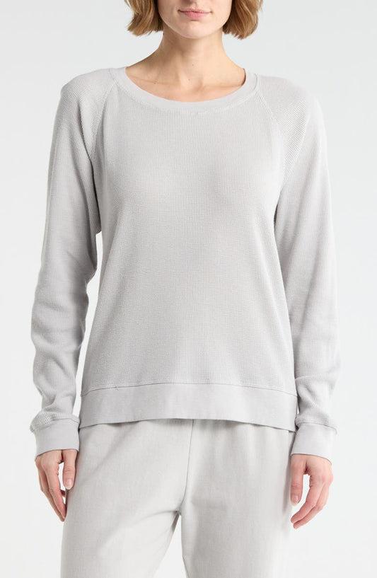 Relaxed Raglan Sleeve Cotton Pullover
