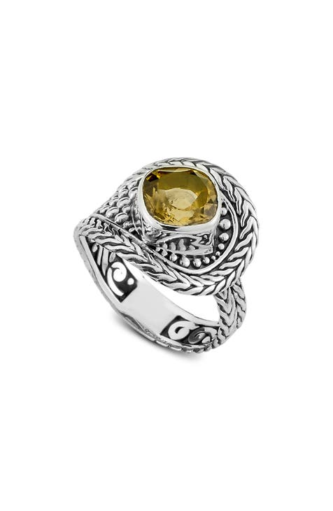 Anillo de filigrana talla cojín