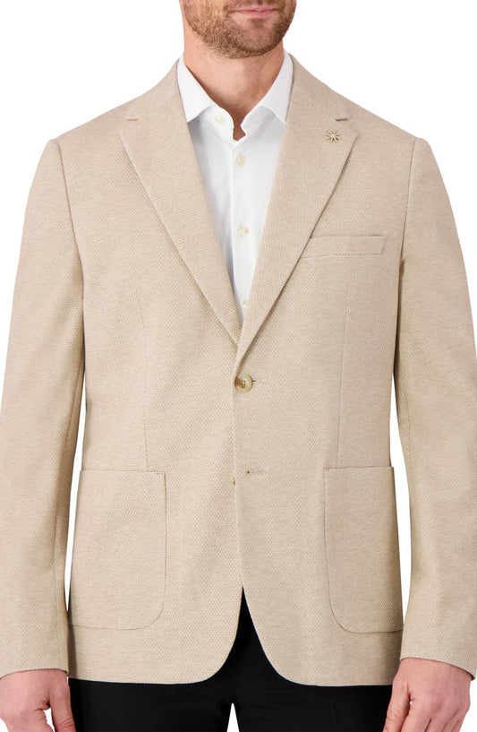 Textured Comfort Knit Cotton Blend Sport Coat (Regular & Big)