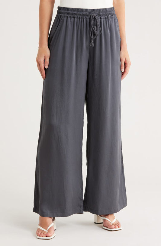 Drawstring Wide Leg Pants