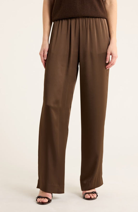 Satin Pull-On Pants