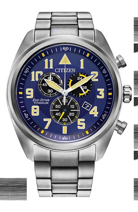 Reloj cronógrafo de titanio Eco-Drive, 44 mm