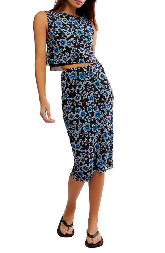 Mona Floral Tank & Midi Skirt Set