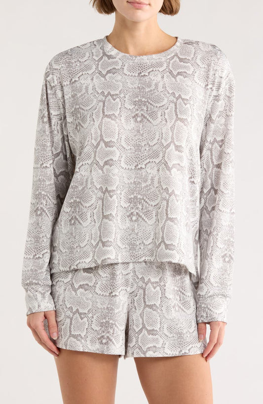 Long Sleeve Top & Boxer Shorts Pajamas