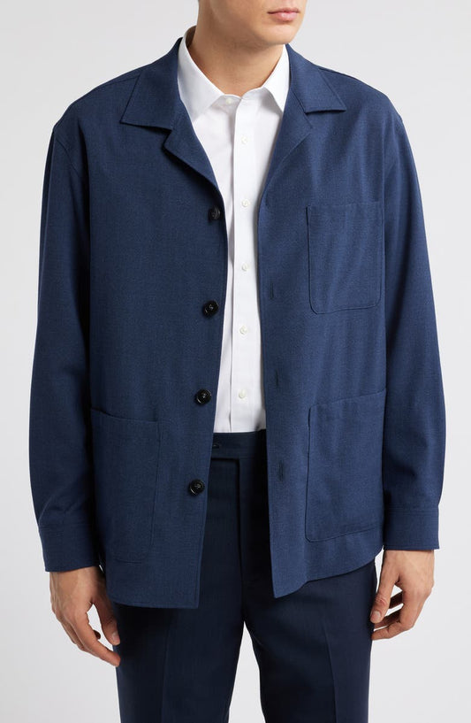 Nuvola Wool Blend Shirt Jacket