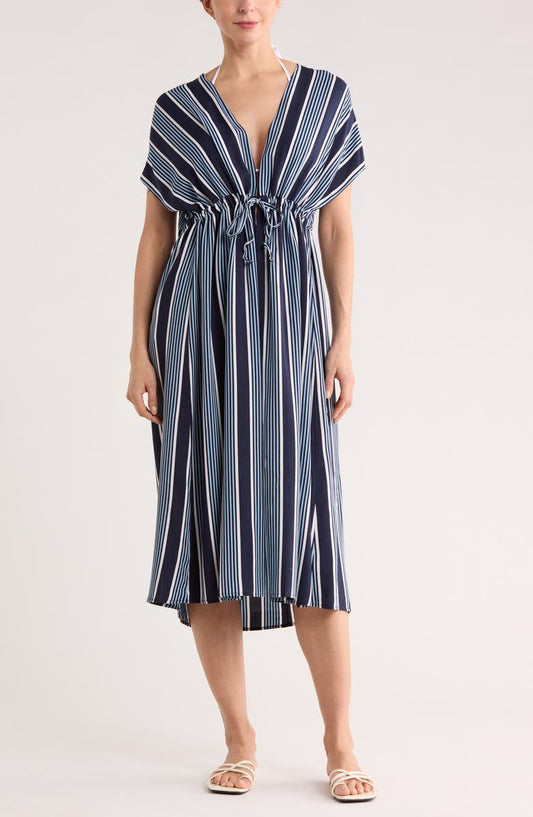 Floral Short Sleeve Cover-Up Dress