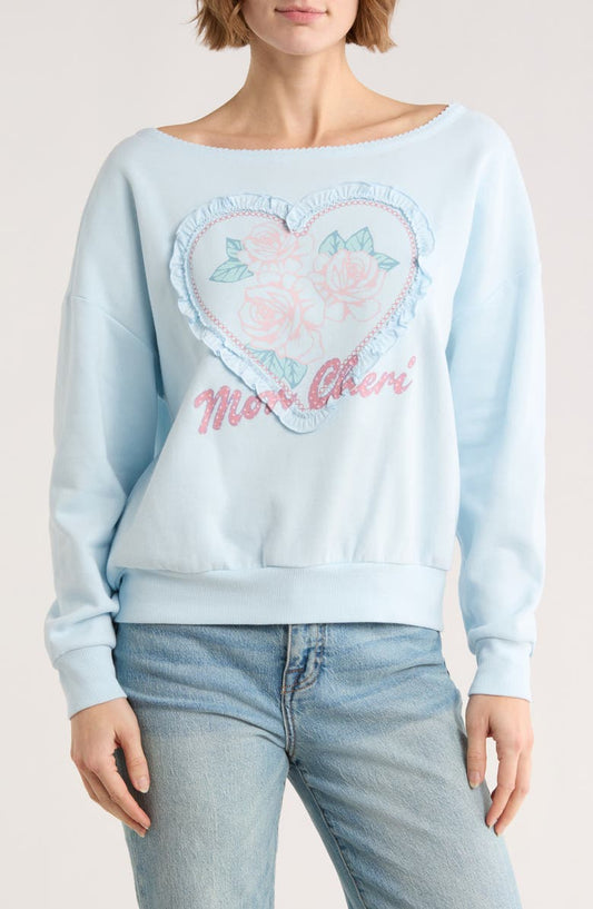 Mon Cheri Fleece Graphic Sweatshirt