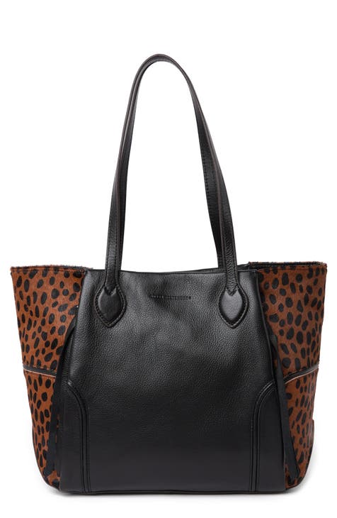 Bolso Chelsea con detalle de pelo de becerro auténtico