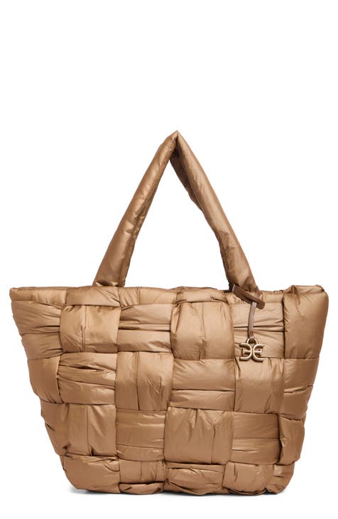 Bolso de mano grande tejido Elcie