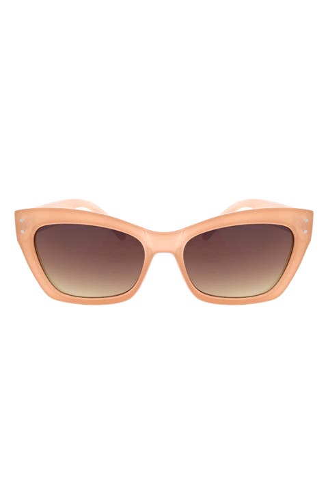 Swept 55mm Rectangular Sunglasses