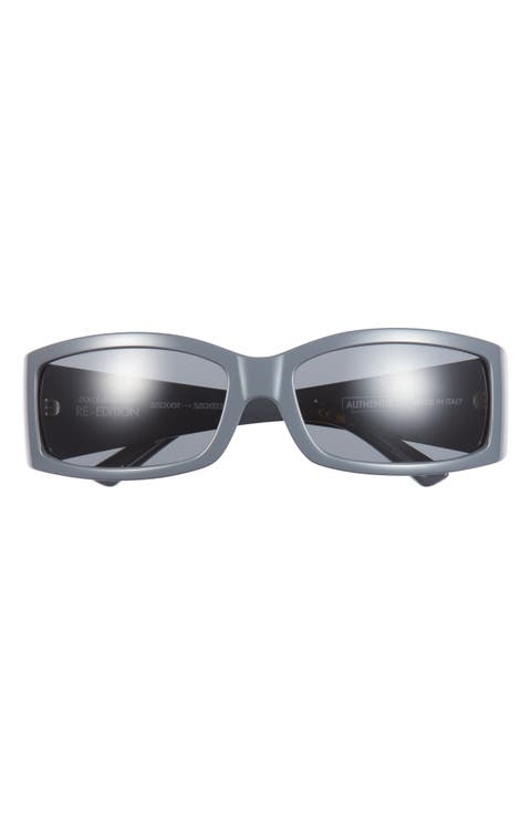 61mm Polarized Rectangular Sunglasses