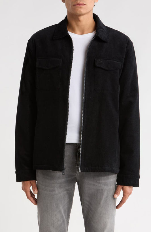 Faux Shearling Lined Corduroy Jacket