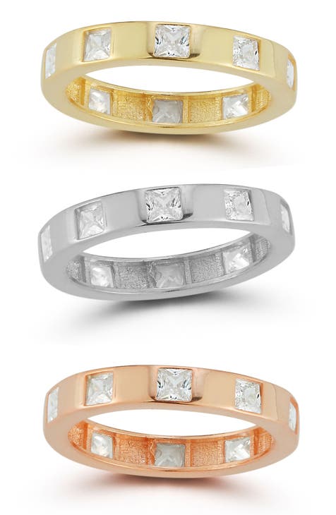 Set de 3 Anillos CZ Mixtos