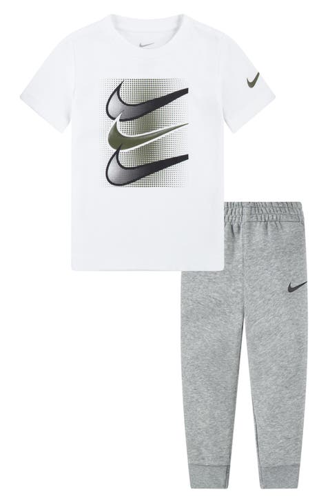 Conjunto de camiseta y joggers Swoosh para niños pequeños (niños pequeños y niños pequeños)