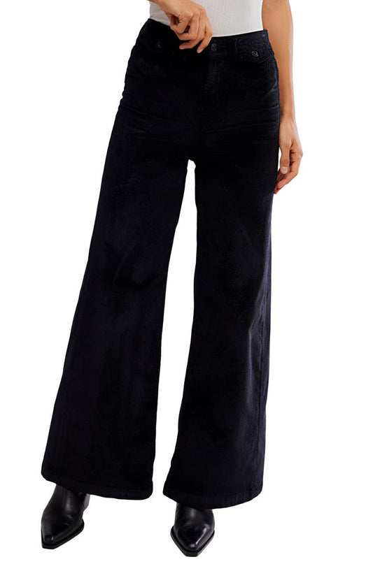 Kellee High Waist Wide Leg Corduroy Palazzo Pants