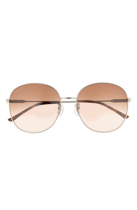 59mm Polarized Round Sunglasses