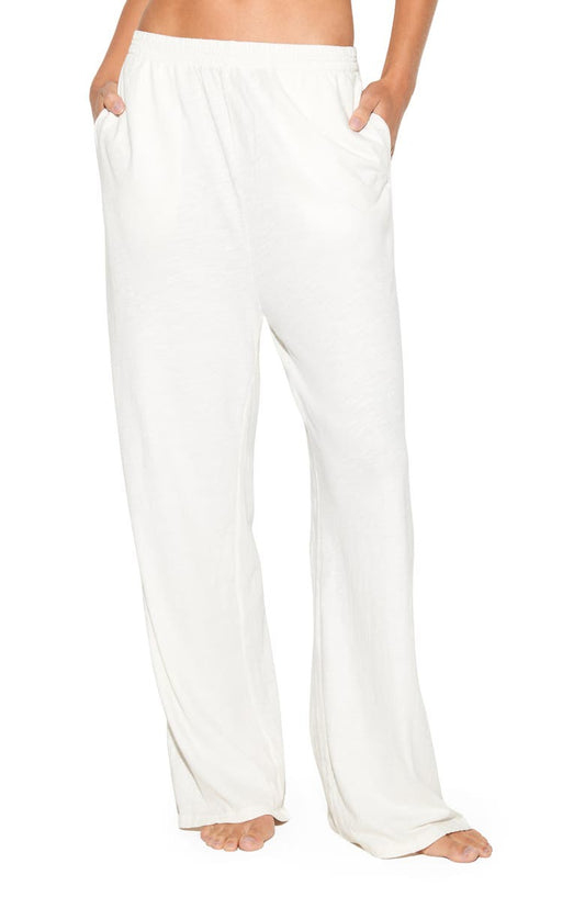 Mika Slub Cotton Wide Leg Pants