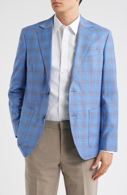 Metro Plaid Wool Sport Coat