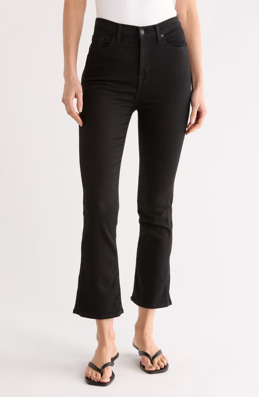 High Waist Slim Kick Flare Leg Jeans