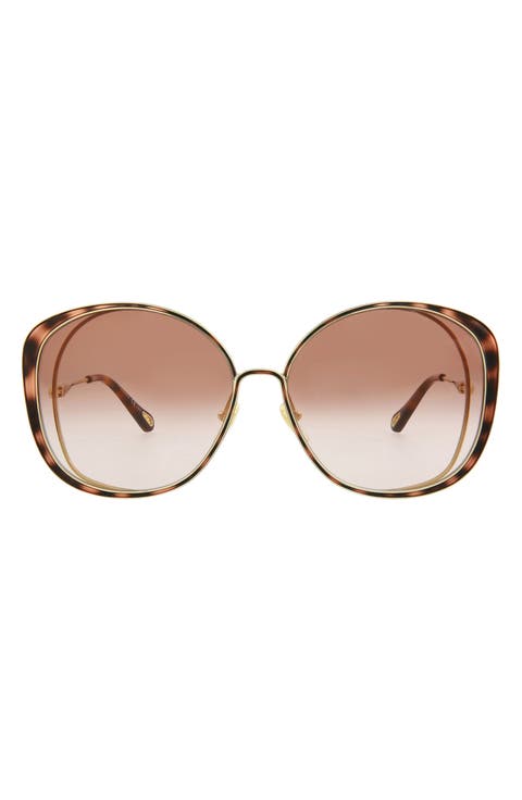 Novelty 63mm Oversize Round Sunglasses