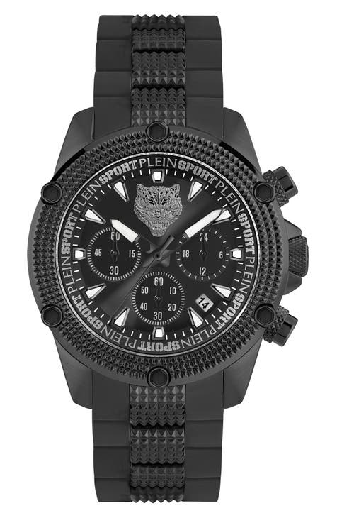 Reloj de pulsera multifunción Hurrican con tres manecillas de cuarzo, 44 mm