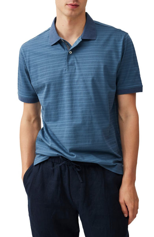 Evans Bay Stripe Cotton Piqué Polo
