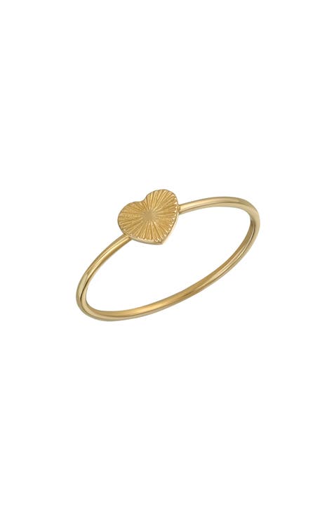 Anillo apilable Corazón de oro de 14 quilates (Exclusivo Nordstrom)