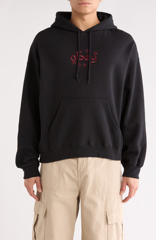 Stars Embroidered Logo Hoodie