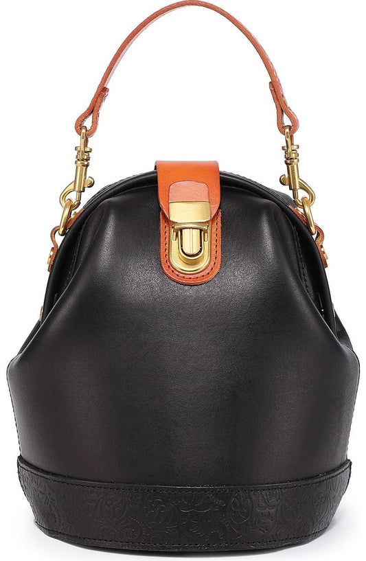Doctor Bucket Leather Crossbody Bag