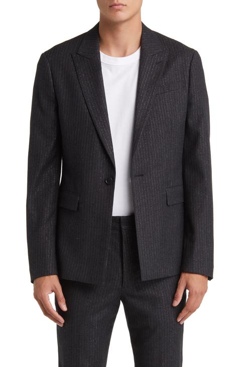 Blazer Androm metalizado a rayas diplomáticas