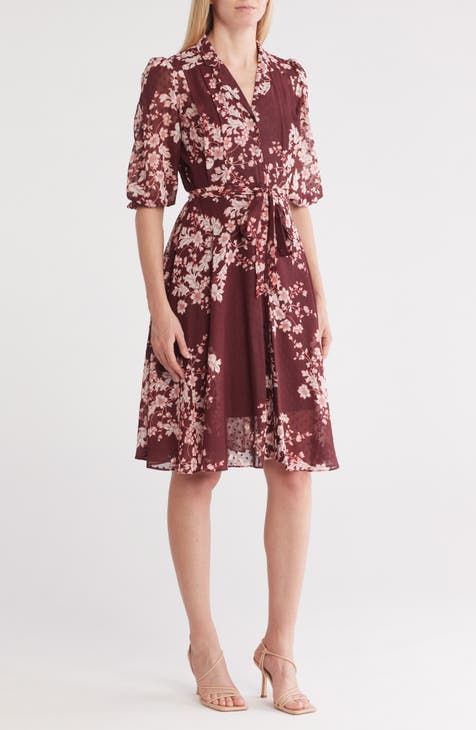 Vestido de jacquard con clip de Medeline