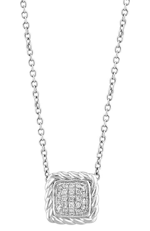 Diamond Pavé Pendant Necklace - 0.09ctw