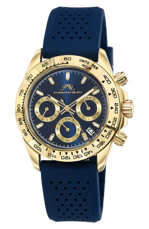 Reloj de mujer Alexis Chronograph Sport Silicona Azul, 37mm