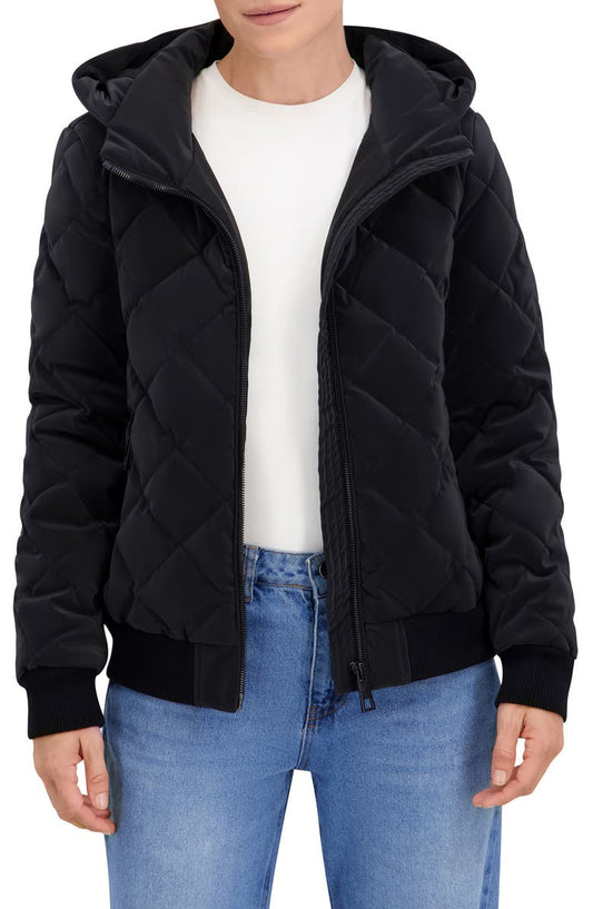 Carbon Stadium Hooded Puffer Jacket